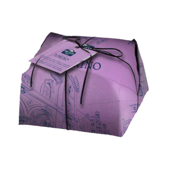 Ore Liete Torino - Panettone with Black Cherries and Dark Chocolate Chunks, filled with Rum infused Dark Chocolate Cream