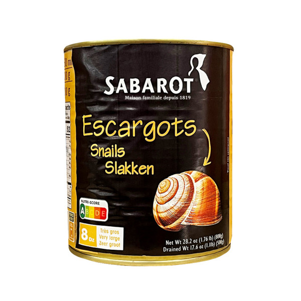 Sabarot Canned Helix Lucorum Snails–Very Large (8DZ)