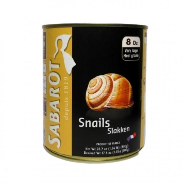 Sabarot Canned Helix Lucorum Snails–Very Large (8DZ)