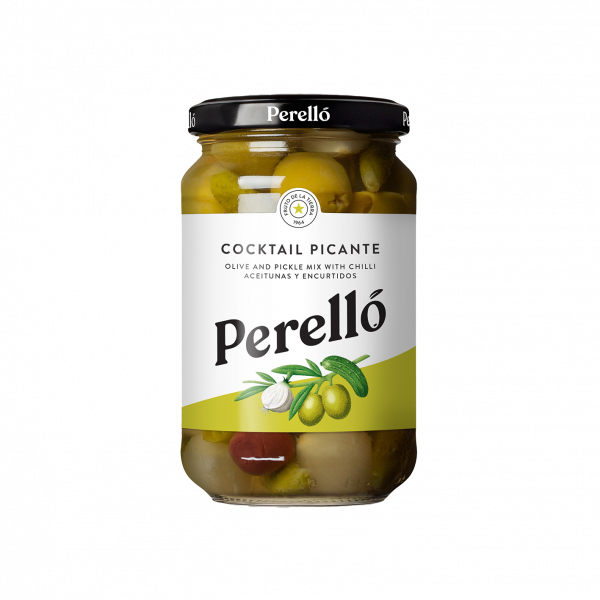 Perelló Cocktail of Olives & Pickles, Spicy, jar