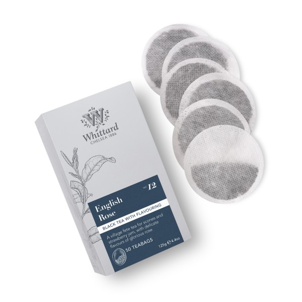 Whittard Trading English Rose 50 Traditional Teabags Plastic Free