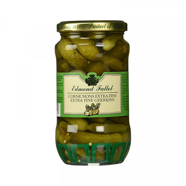 Fallot Extra Fine Gherkins in Vinegar - Glass Jar