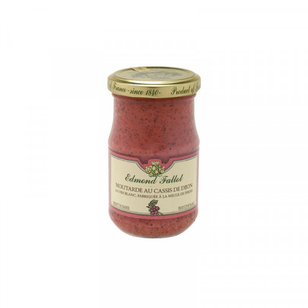 Fallot Blackcurrant White Wine Dijon Mustard - Glass Jar