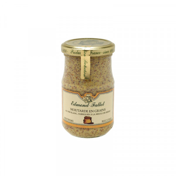 Fallot Seed Style White Wine Dijon Mustard - Glass Jar