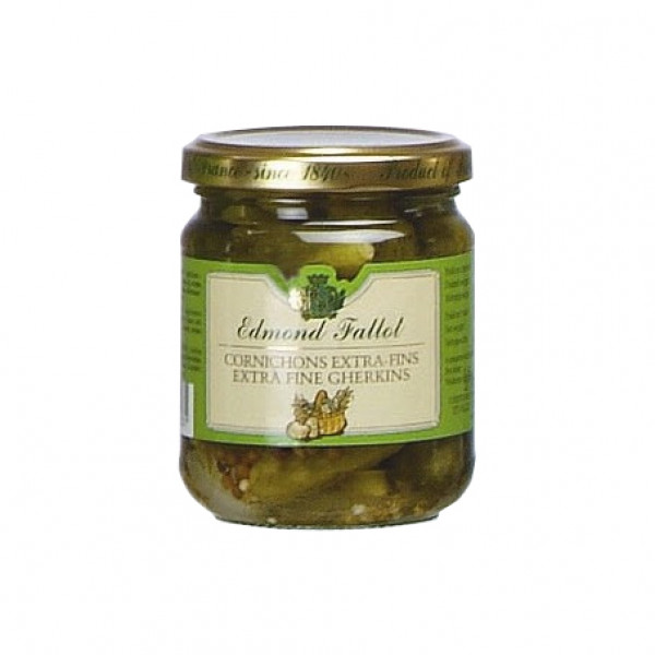 Fallot Extra Fine Gherkins in Vinegar - Glass Jar