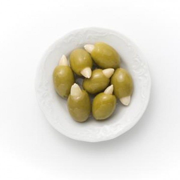 Kentris Green Olives Stuffed with Almonds in sfo