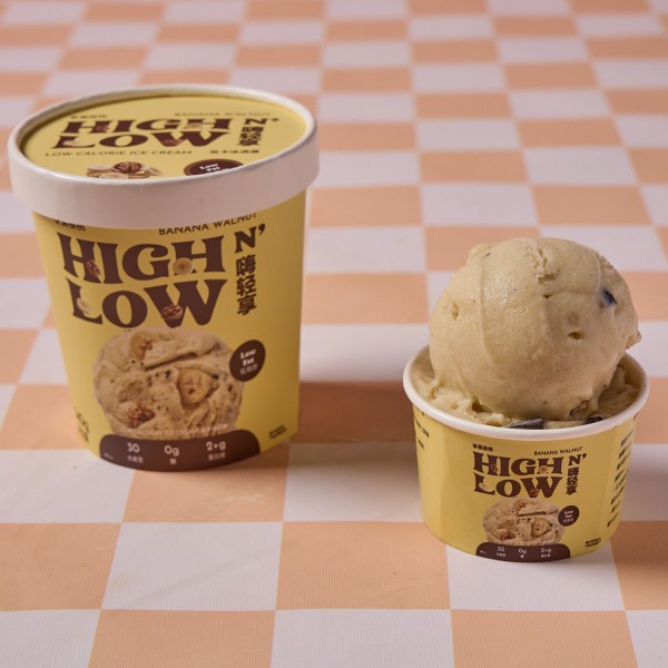High n' Low Banana Chocolate Walnut Flavored Ice Cream