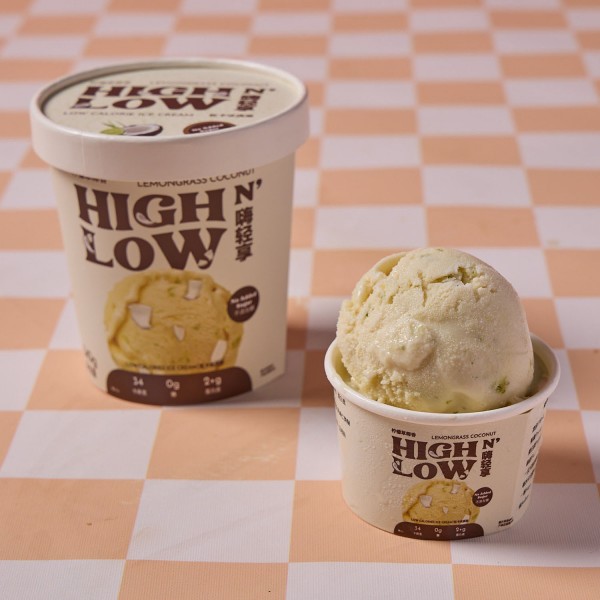 High n' Low Lemongrass Coconut Ice Cream