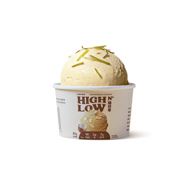 High n' Low Lemongrass Coconut Ice Cream