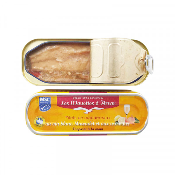 Les Mouettes d'Arvor Mackerel Fillet in Muscadet Wine with aromates