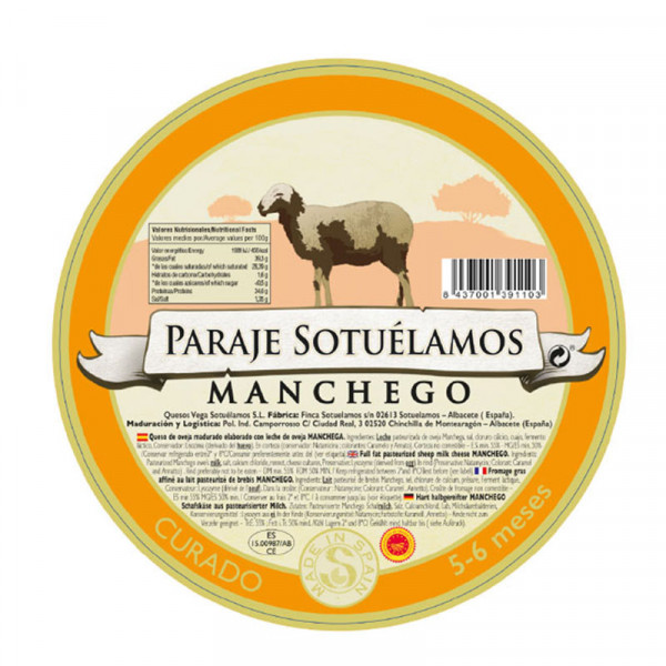 Vega Mancha Manchego Cheese Semicurado (Aged 5-6 months)