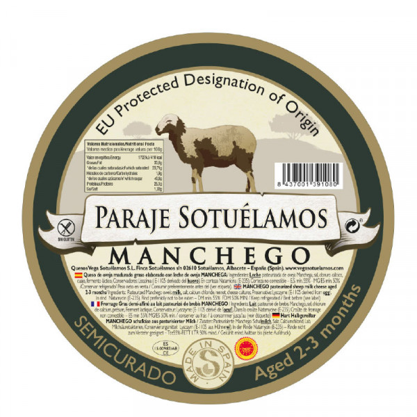 Vega Mancha Manchego Cheese Semicurado (Aged 2-3 months)