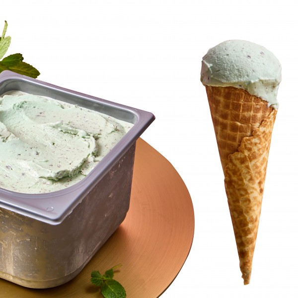 Leone Mint Gelato with Raw “Leone” Chocolate Chips
