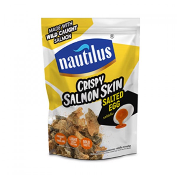 Nautilus Fried Crispy Salmon Skin Snack Salted Egg Flavor