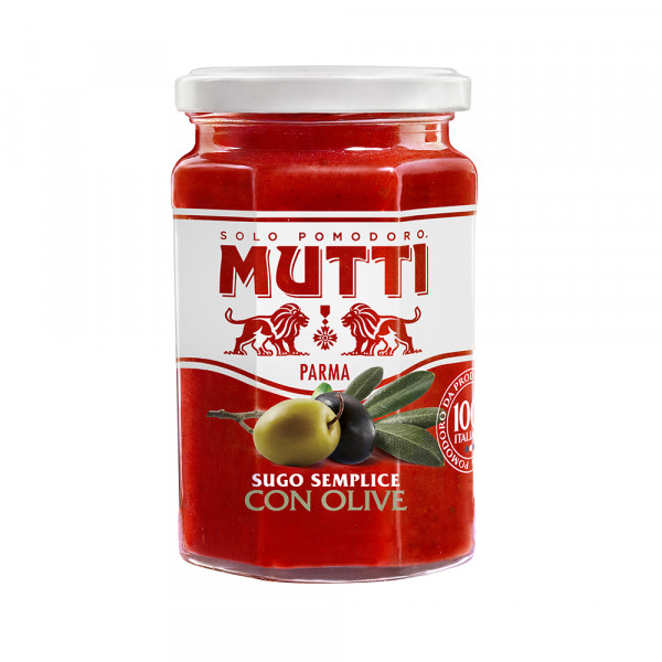 Mutti Tomato sauce with black and green olives